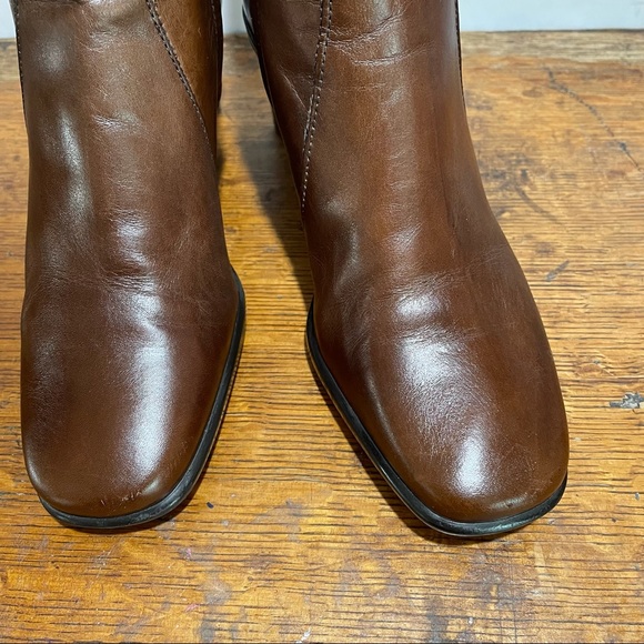 Antonio Melani Brown Leather Ankle Boots 6 Parlor - Picture 4 of 14